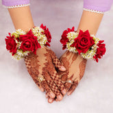 Handcrafted Red Floral Hand Jewellery